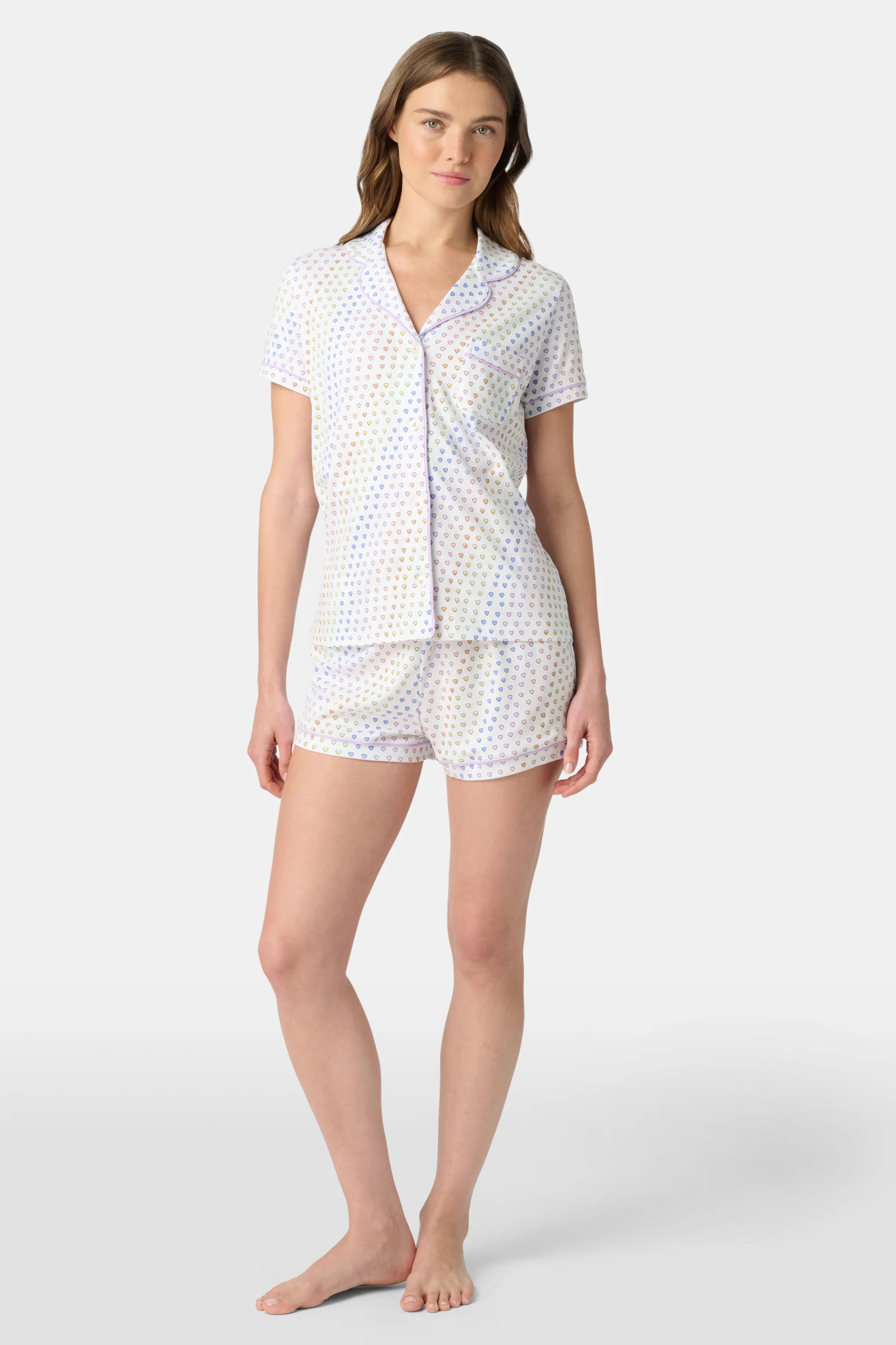 Disco Hearts Polo Pajamas | Roller Rabbit