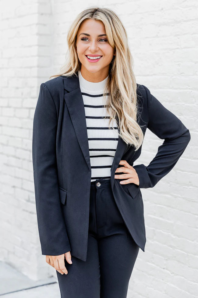 A New Vision Black Blazer FINAL SALE | Pink Lily