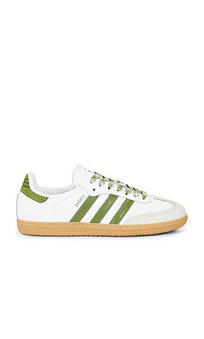 adidas Originals Samba OG in White & Tech Olive from Revolve.com | Revolve Clothing (Global)