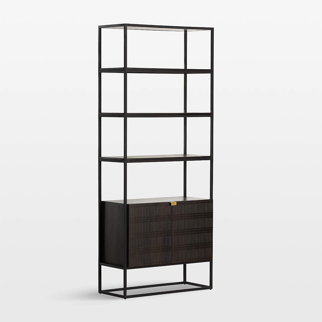 Ivan Dark Brown Wood Storage Bookcase + Reviews | Crate & Barrel | Crate & Barrel