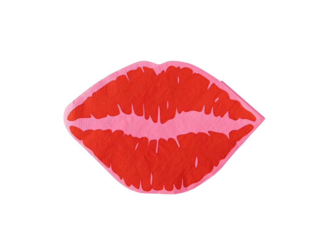 Lip Shaped Napkin - Etsy | Etsy (US)
