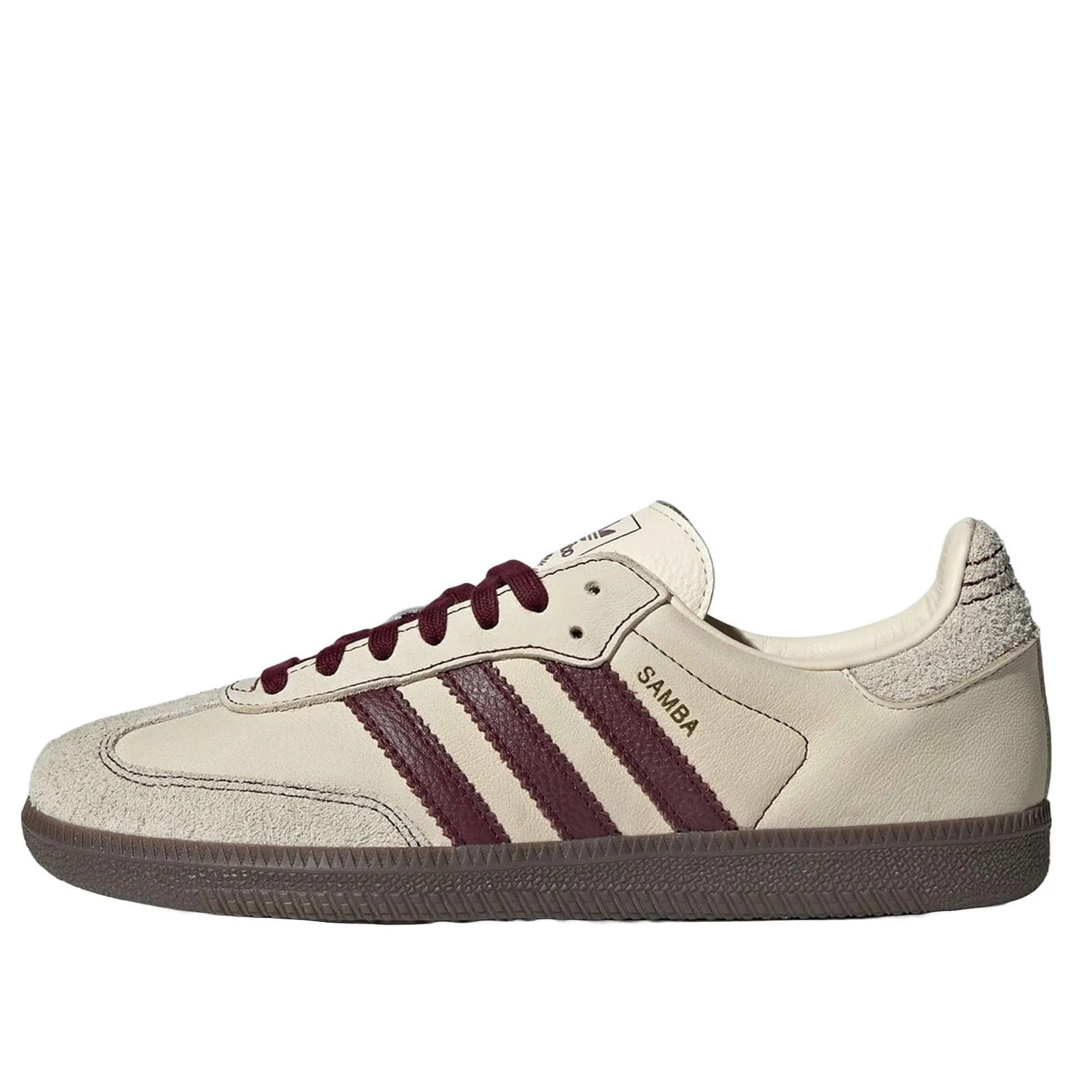 (WMNS) adidas Samba OG 'Wonder White Maroon' IG1987 | KICKS CREW