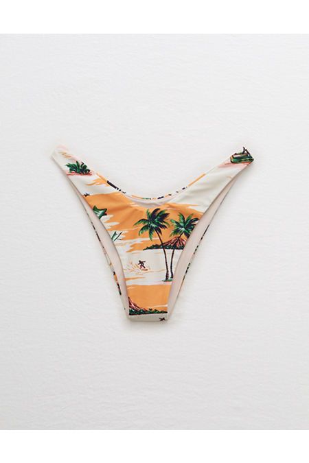 Aerie Super High Cut Cheekiest Bikini Bottom Women's Slumber Party M | American Eagle Outfitters (US & CA)