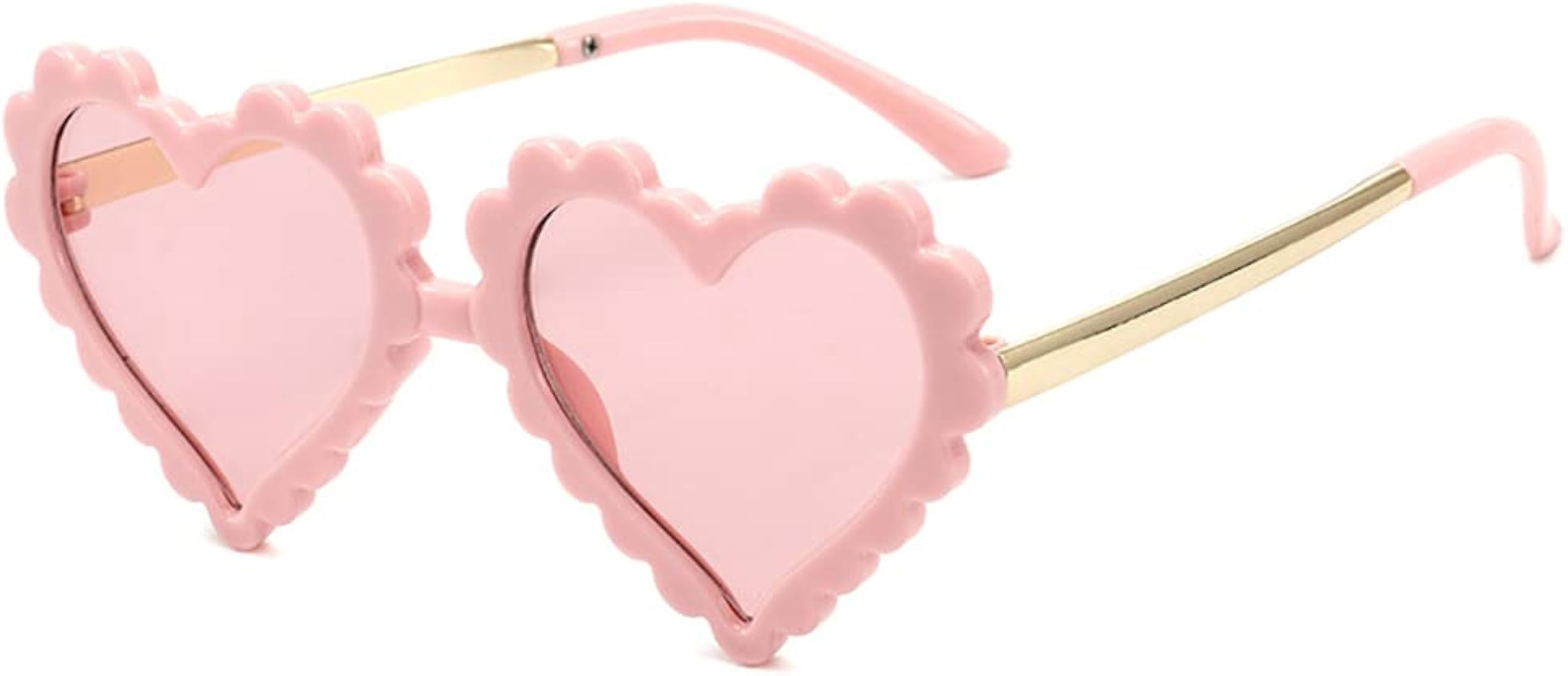 FBHLZ Kids Heart Shaped Sunglasses for Girls Boy Cute Glasses UV 400 Protection Outdoor Beach Chi... | Amazon (US)