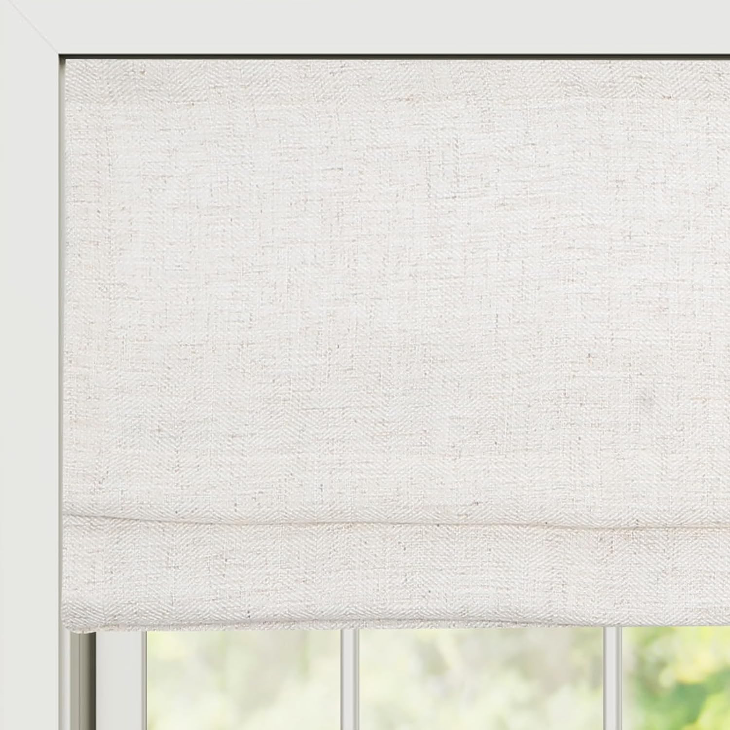 Cordless Linen Blackout Roman Shades, Custom Washable Fabric for Windows, Doors, French Doors, Ki... | Amazon (US)