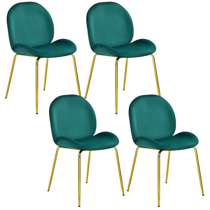 Costway 4PCS Velvet Dining Chair Accent Leisure Chair Armless Side Chair | Target