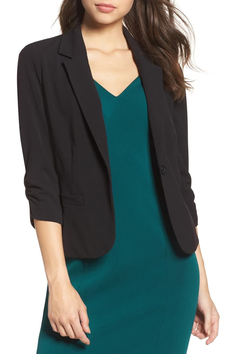 Ruched Sleeve Blazer | Nordstrom