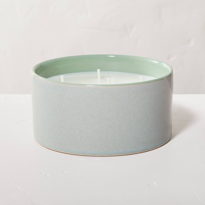 Wildflowers Tonal Ceramic Candle Light Green - Hearth & Hand™ with Magnolia | Target