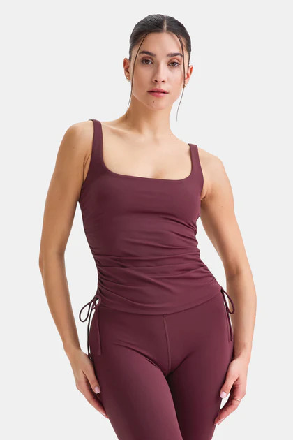 DAYFLEX BUILT-IN SUPPORT ADJUSTABLE TIE SIDE VEST - BURGUNDY | TALA (UK)