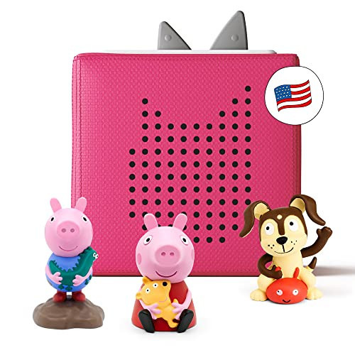 Toniebox Audio Player Starter Set with Peppa Pig, George, and Playtime Puppy - Listen, Learn, and Play with One Huggable Little Box - Pink | Amazon (US)