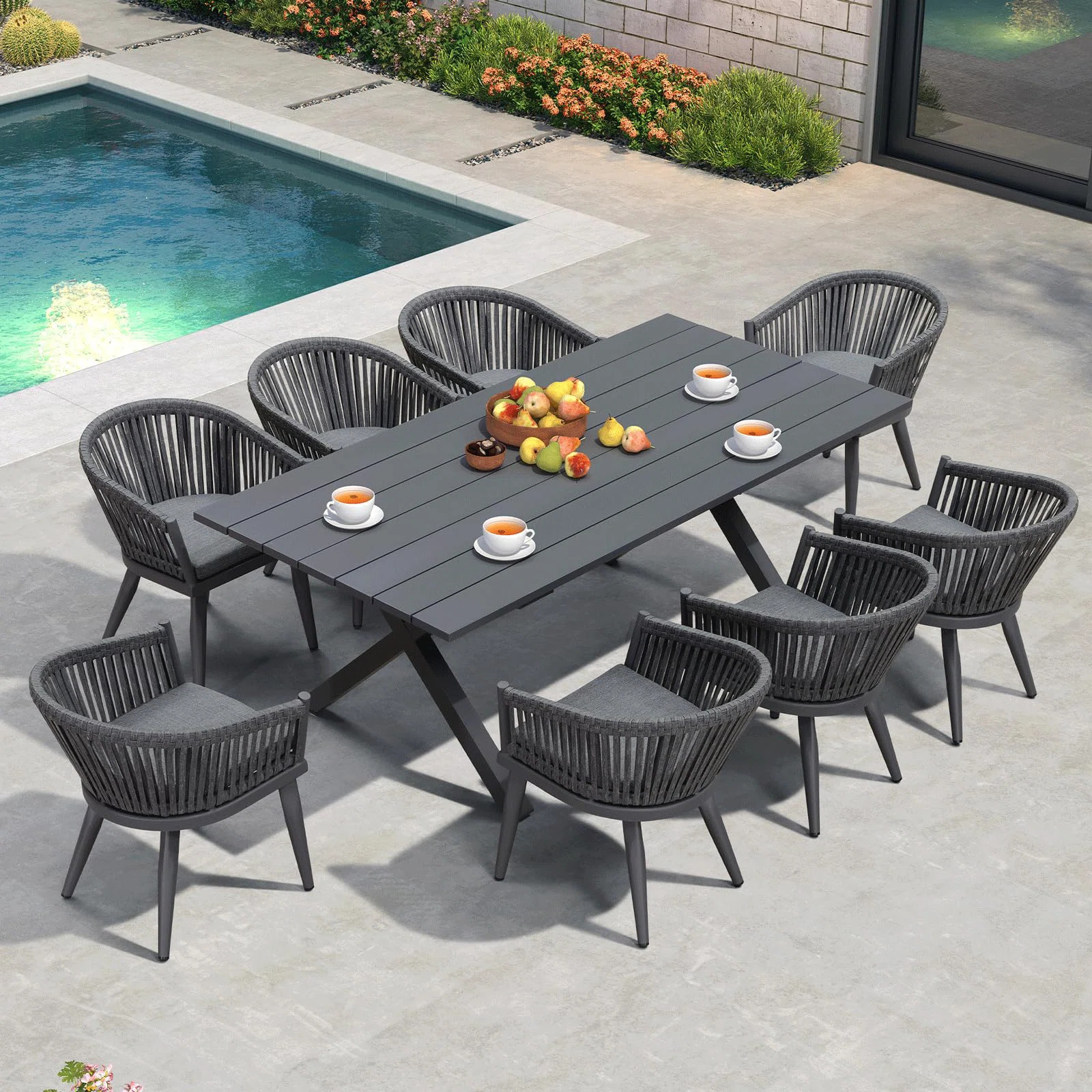 Patio Dining Set with Rectangular Table , Cushions Included | Wayfair North America