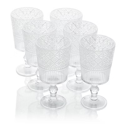 Certified International (Set of 6) 14oz Acrylic All Purpose Goblets Victoria Clear | Target