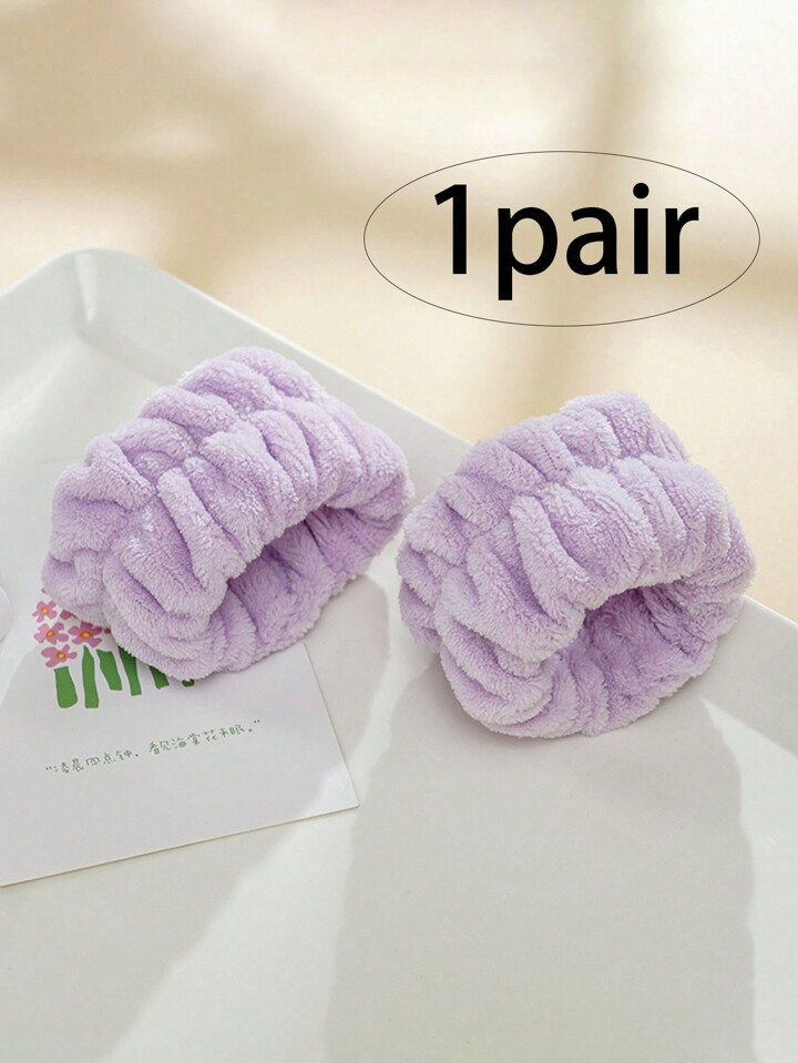 1 Pair Absorbent Microfiber Wrist Wash Towel for Women - Prevents Liquid from Spilling - Perfect ... | SHEIN