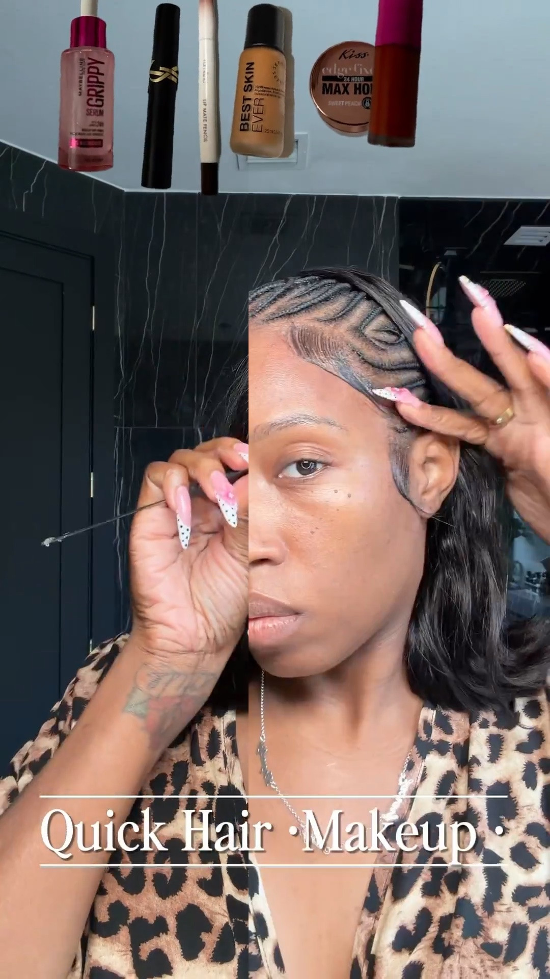 Quick hair & makeup 

@Sephora best skin ever shade 30y
@ULTA Beauty 
@hudabeauty ube birthday cake
@juviasplace Lilly love liquor blush
@bkbeauty 109 brush 115 brush
@Saie sun melt deep bronze ￼
@rhode pocket blush toasted teddy
@DENESSA MYRICKS lift & flex concealer shade 9 and 12 ￼
@charlottetilbury Airbrush Flawless Finish Refillable Blurring & Setting
Powder shade 2 or 3
@valentino spike lip balm 120r
@cecred scalp refreshing spray ￼
@kiss edge fixer sweet peach

#LTKgrwm #LTKselfcare #LTKvlog