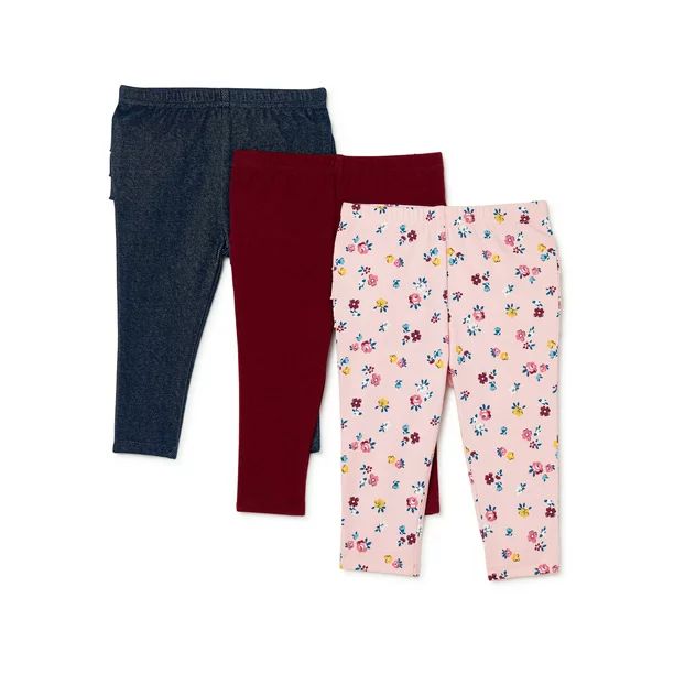 Garanimals Baby Girl Leggings Multipack, 3-Pack, Size 0/3M-24M | Walmart (US)
