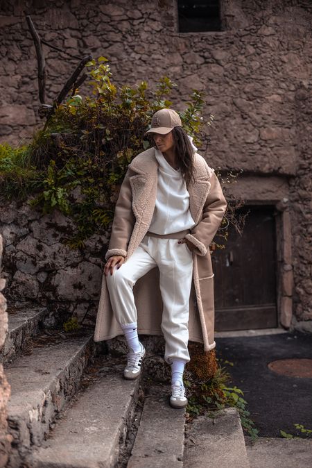 Fall casual chic by elevating the outfit with a maxi beige vegan leather coat. #ltkxadidas 

#LTKeurope #LTKstyletip