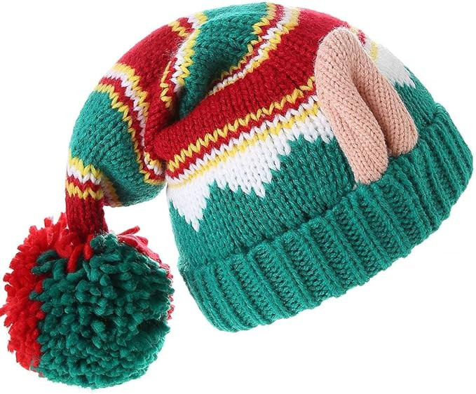 LMLALML Christmas Hats for Women, Kids and Men Elegant Knitted Warm Funny Beanie for New Year Fes... | Amazon (US)