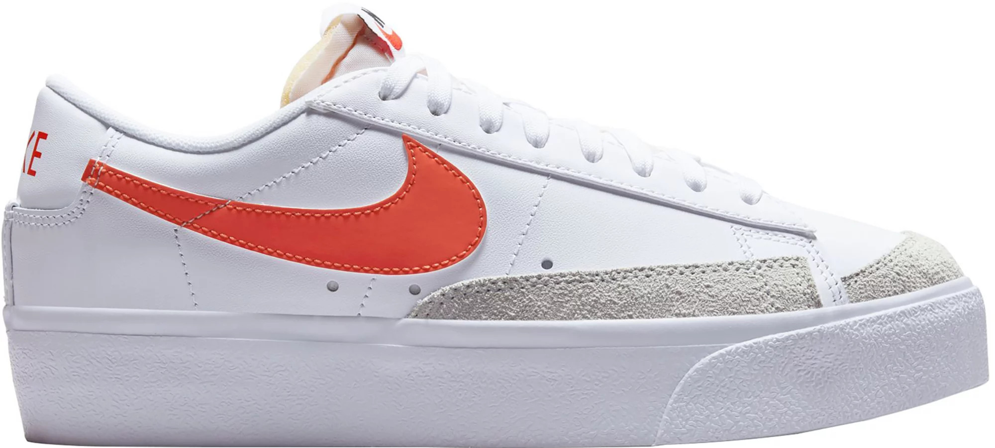 Nike Women's Blazer Low Platform Shoes, Size 11, White/Orange | Dick's Sporting Goods