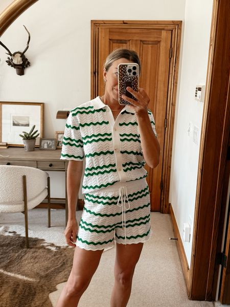 Knit matching set for summer 💚 wearing size small 

#LTKStyleTip