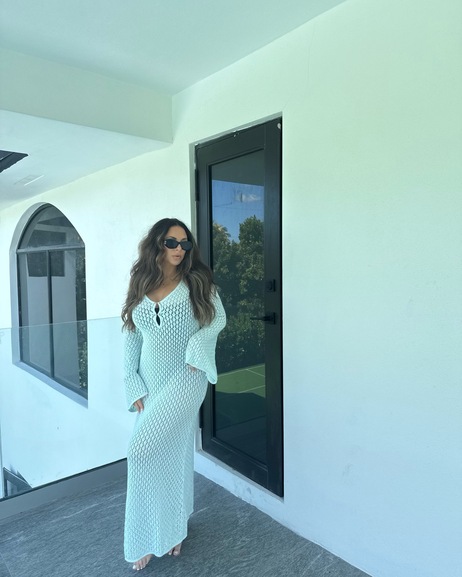 Spring and summer crochet coverup dress!! Wearing a large. Comes in more colors. 

#coverup #beachstyle #vacation