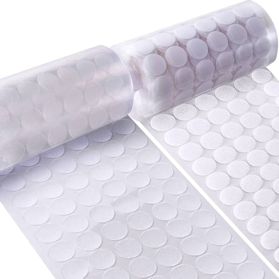 1008Pcs Self Adhesive Dots Tapes, 15 mm Diameter Sticky Dots Double Sided Back Hook Nylon and Loo... | Amazon (UK)