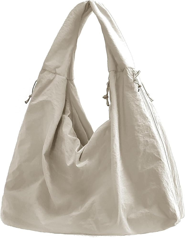 Large Nylon Hobo Bag Women Crescent Shoulder Bag Vintage Tote Bag Casual Shopper Handbag for Wome... | Amazon (US)