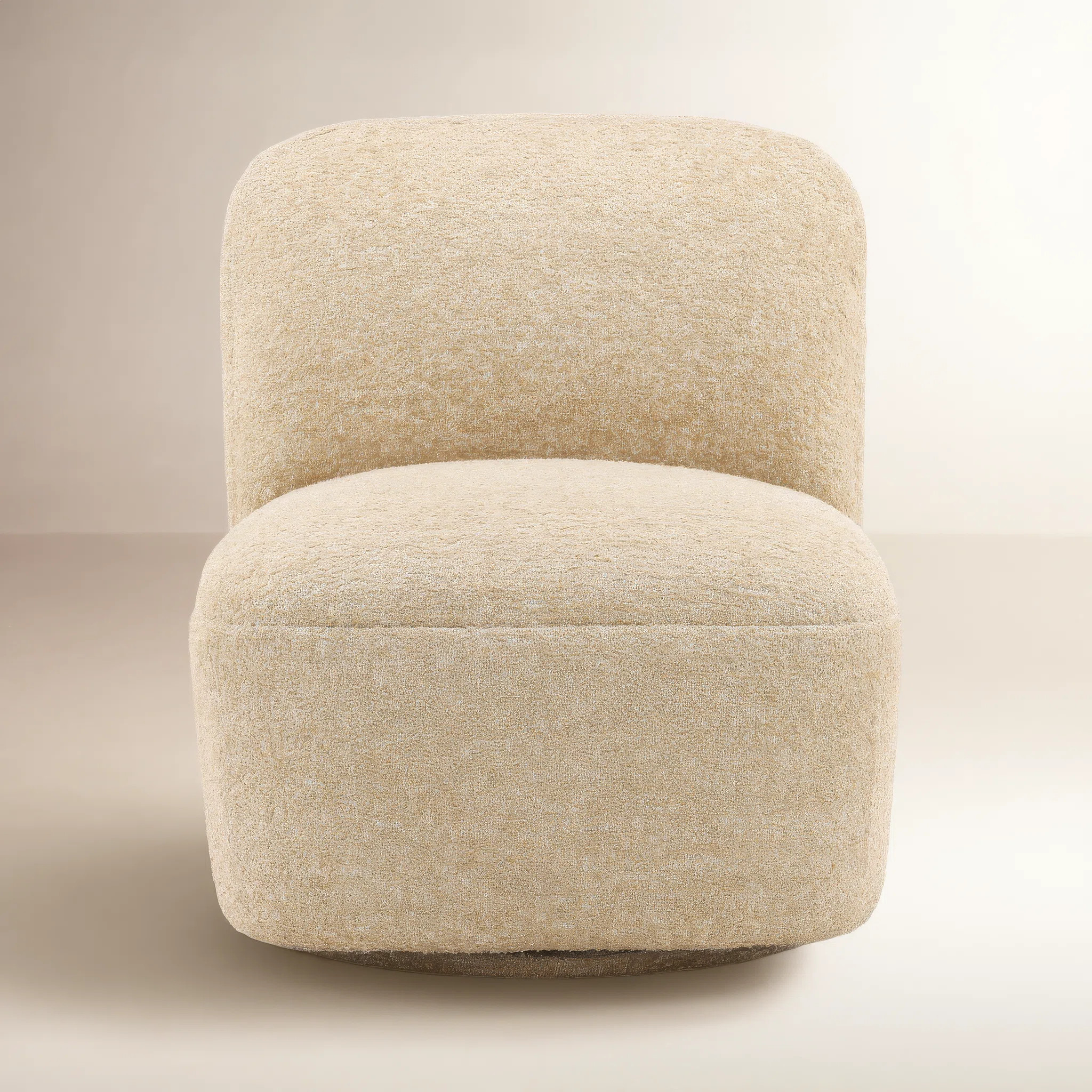 Bram Darrel Upholstered Swivel Accent Chair, Sand | Wayfair North America