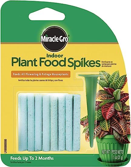 Miracle-Gro Indoor Plant Food Spikes, Includes 24 Spikes - Continuous Feeding for all Flowering a... | Amazon (US)