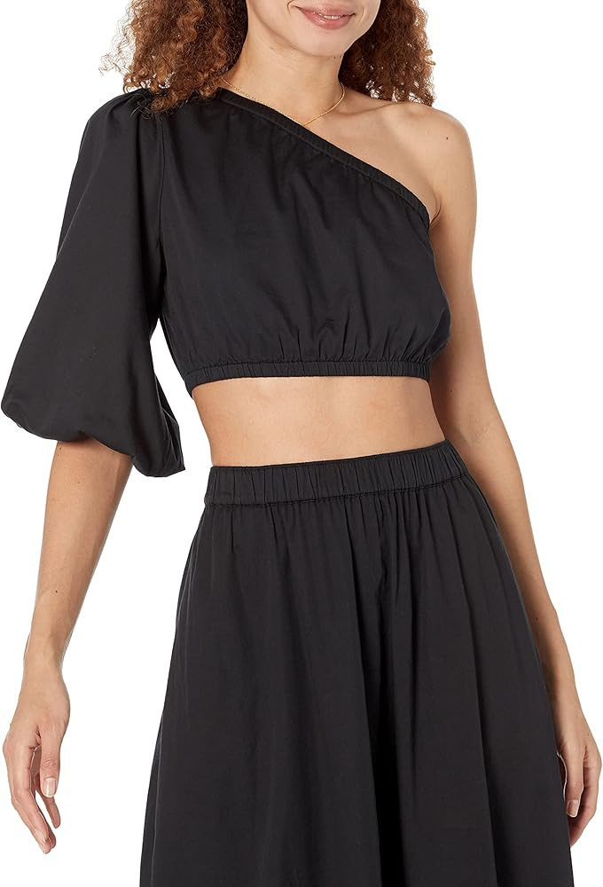 The Drop Women's Anupa Cotton One-Shoulder Cropped Top | Amazon (US)