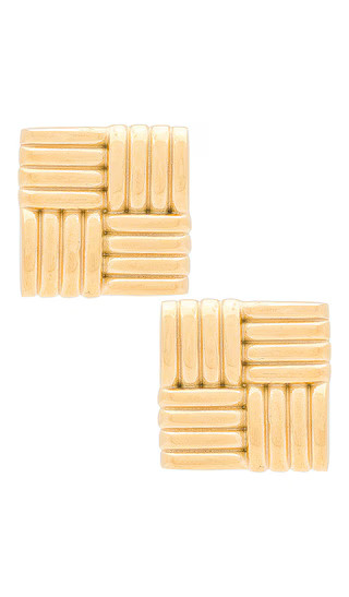 Square Earrings in Gold | Revolve Clothing (Global)
