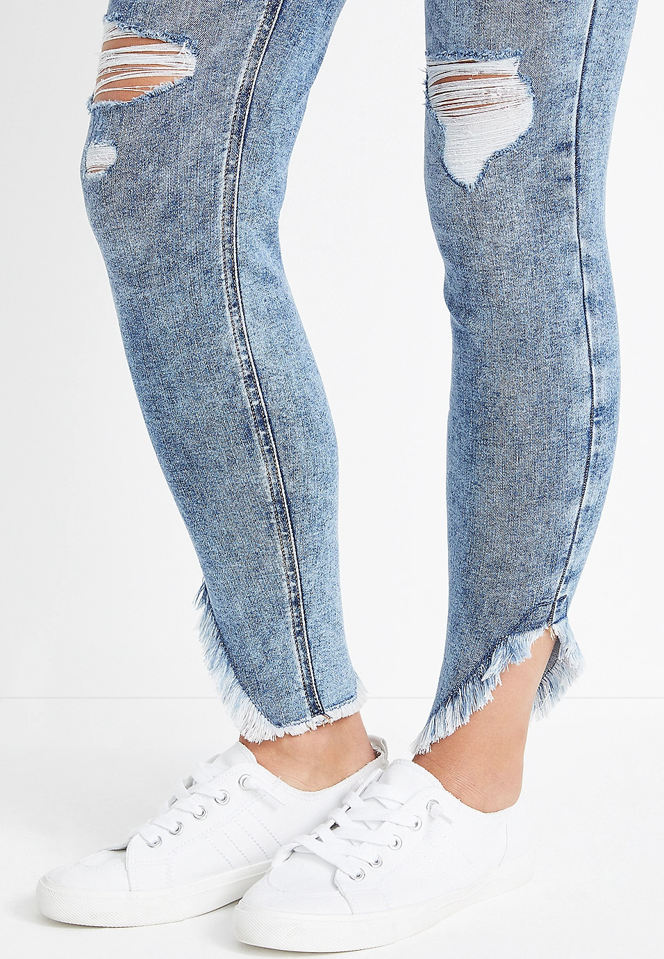 m jeans by maurices™ Cool Comfort High Rise Slant Hem Jegging | Maurices