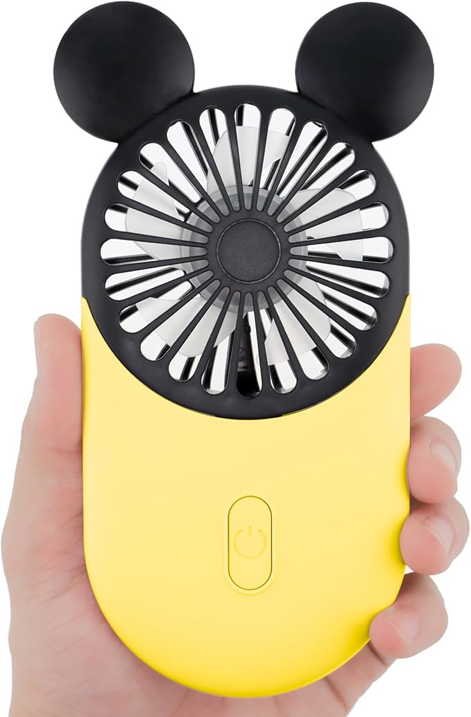 Cute Mouse Personal Mini Fan, Rechargeable Handheld USB Fan, 3 Adjustable Wind Speeds and Wearabl... | Amazon (US)