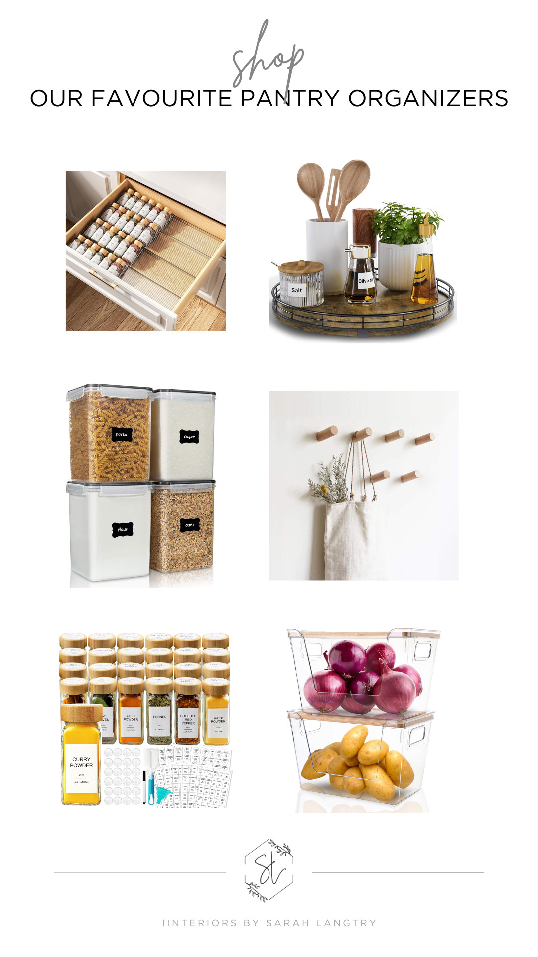 I don’t know about you, but there is something about the fresh start of January that makes me want to clear the clutter, empty every closet, and re-organize every corner of the home. At Interiors By Sarah Langtry, we believe a truly functional home is one that supports your daily life and brings a sense of calm to the chaos. To help you kickstart your own intentional refresh, we’ve rounded up some of our favorite pantry organizers that marry aesthetics with utility. 

 #LTKcanada #LTKhome