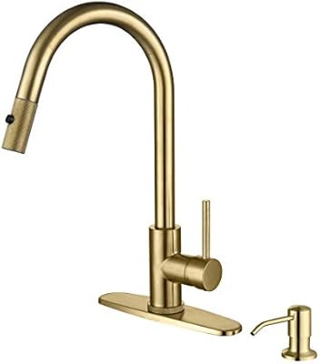 RKF Pull Down Kitchen Faucet with Sprayer,Single Handle High ArcPull Out Spray Head Kitchen Sink ... | Amazon (US)