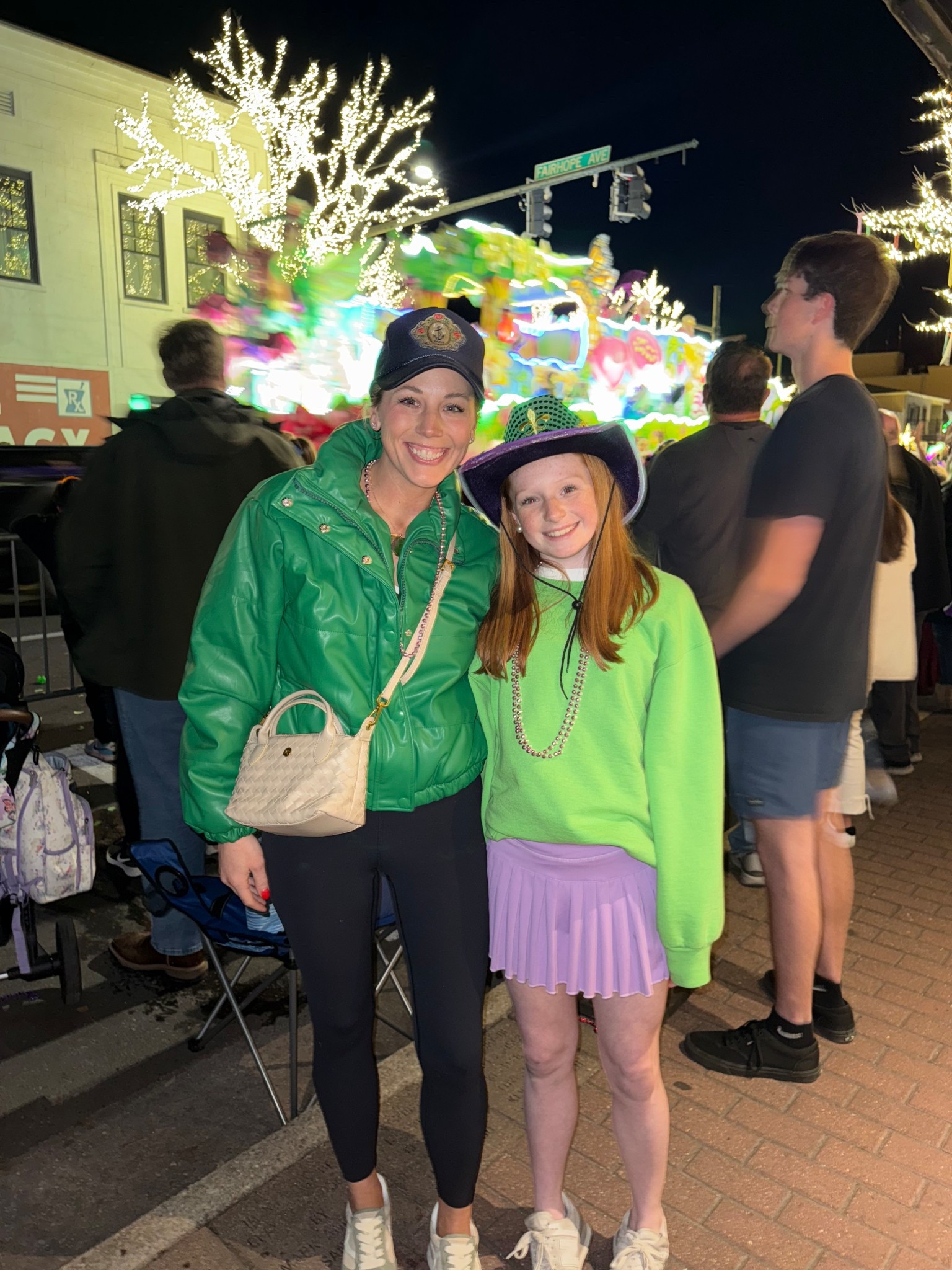 Last Mardi Gras parade of the season!
Green faux leather jacket is old VICI but linking similar! 
Bag is from local boutique but linking similar! 

#LTKFindsUnder100 #LTKFindsUnder50 #LTKParties