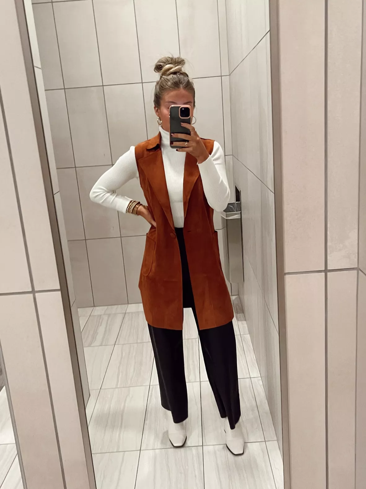 ZXZY Women Casual Sleeveless Open Front Tunic Vest Long Cardigan Tops Coat