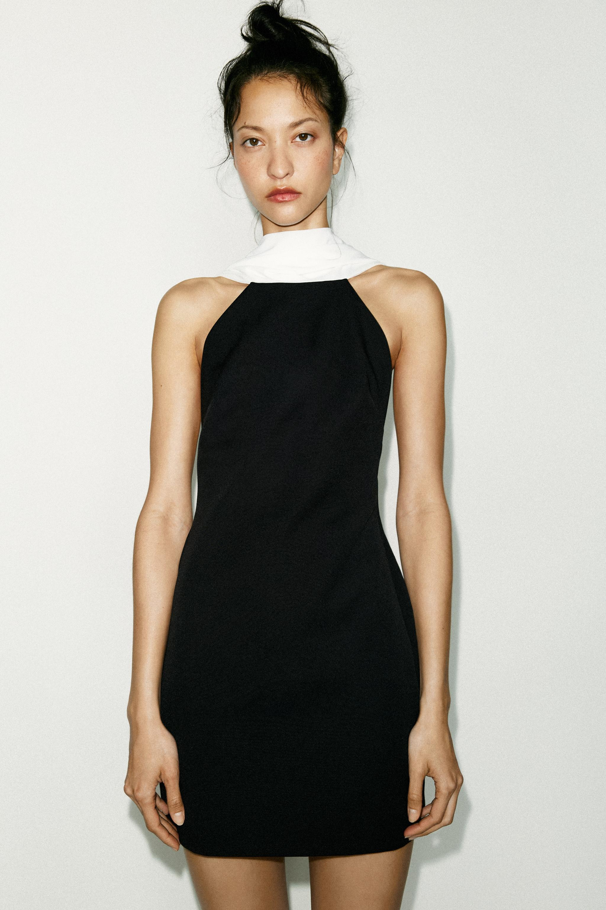 CONTRASTING SHORT DRESS | Zara AU