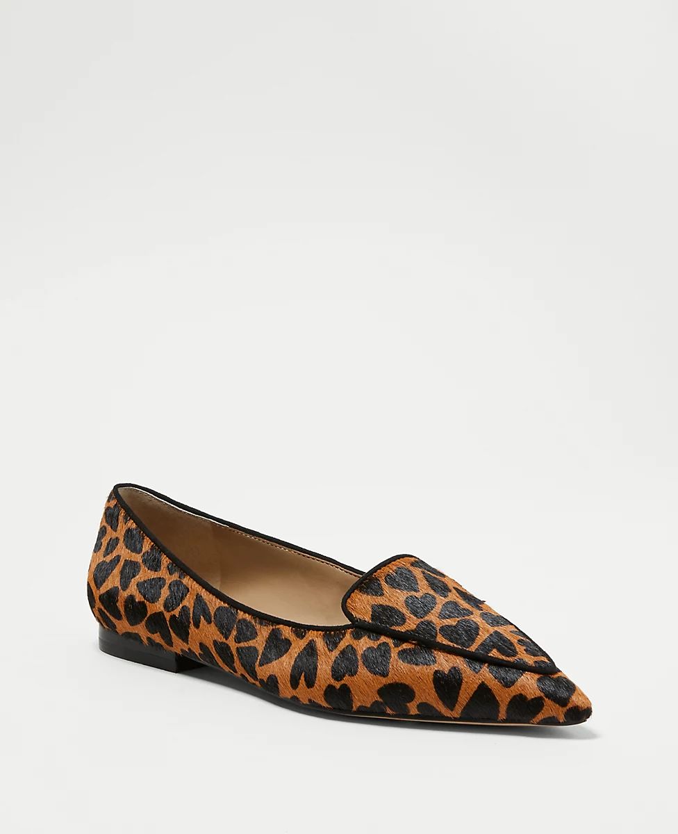 Haircalf Pointy Toe Loafer Flats | Ann Taylor (US)