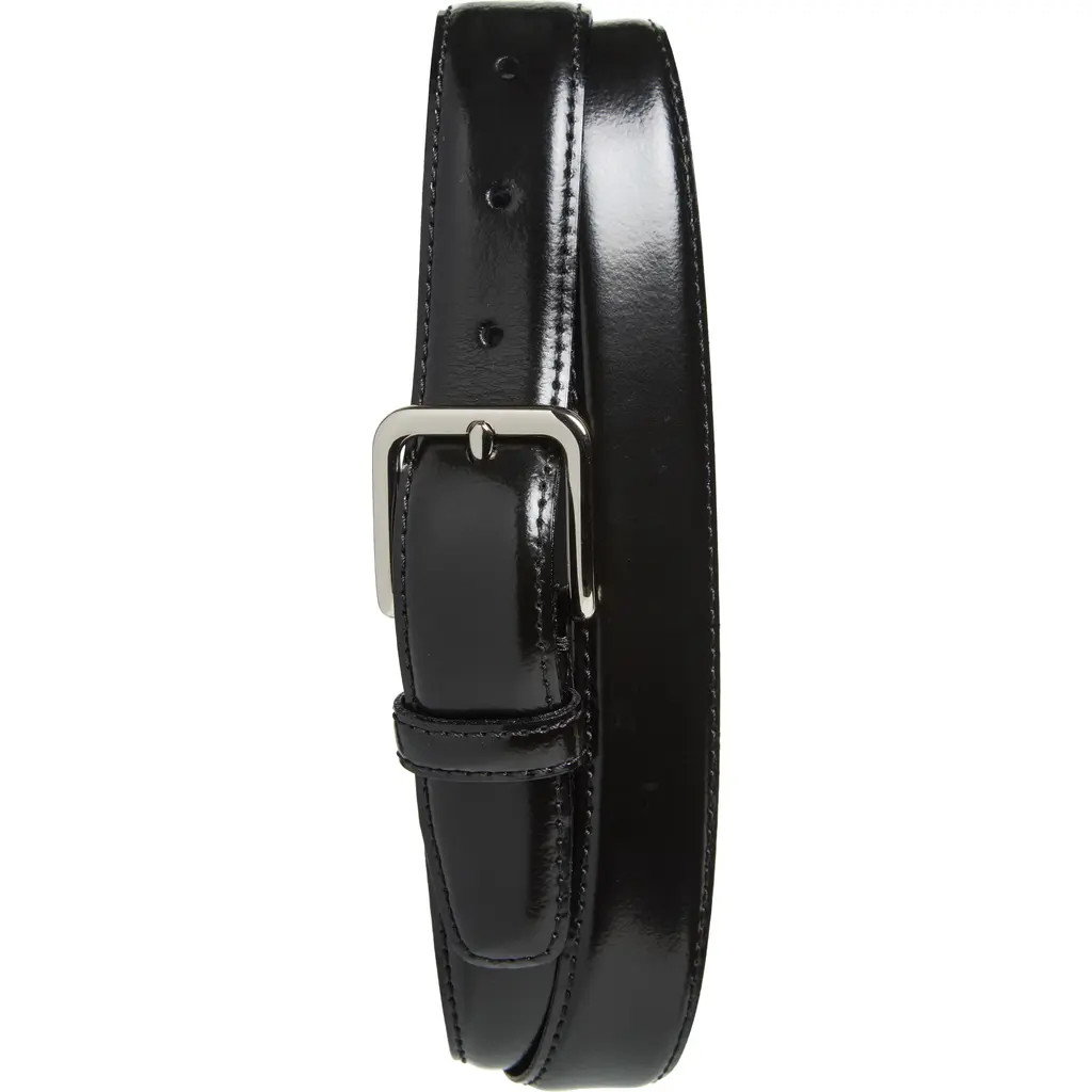 Vince Spazzolato Leather Belt in Black at Nordstrom, Size 44 | Nordstrom