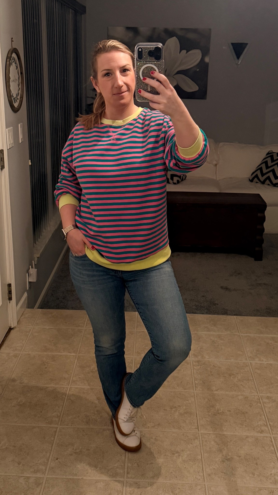 Good vibes!!! Have this sweatshirt in multiple colors  

#LTKmomlife #LTKootd