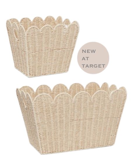 New affordable scalloped baskets at Target. Super cute for toy storage. I ordered for the playroom. 

#LTKbaby #LTKhome #LTKsalealert