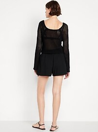 High-Waisted Crinkle Gauze Shorts -- 4-inch inseam | Old Navy (US)