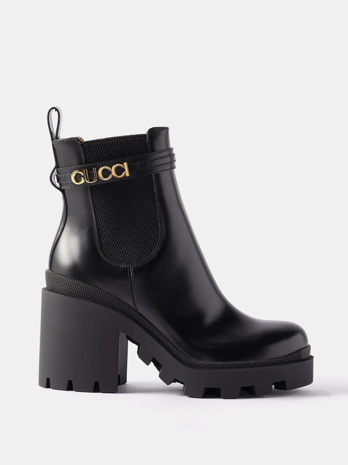 Logo-plaque leather ankle boots | Matches (UK)
