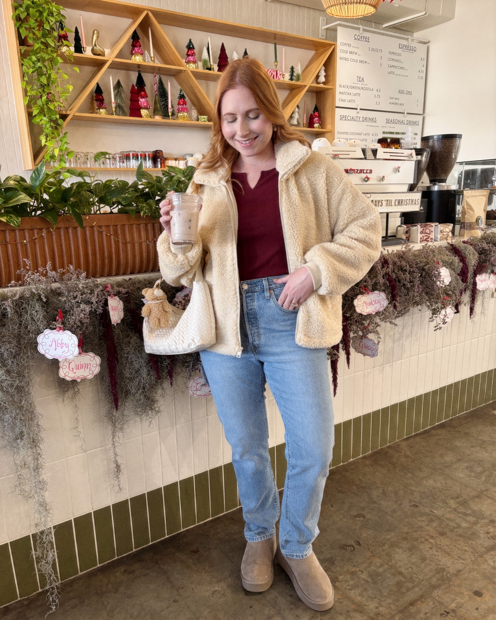 Casual holiday outfit , Levi’s jeans , Sherpa jacket size medium 

#LTKootd #LTKHoliday #LTKMidsize