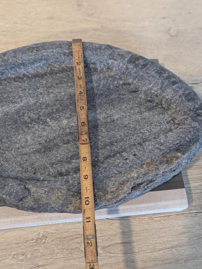 Large Vintage Gray Stone Bowl - Etsy | Etsy (Global)