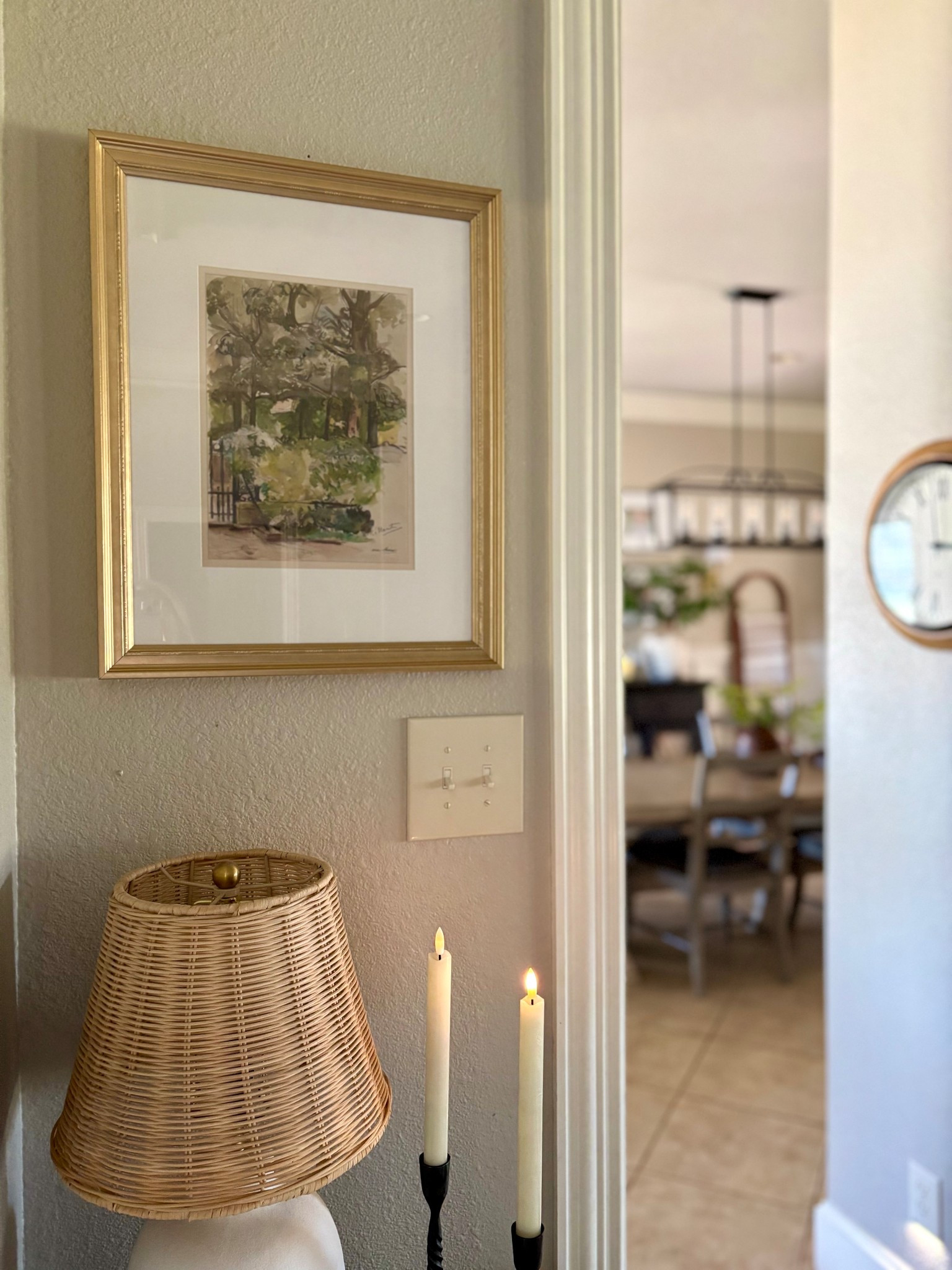 Added some new Hearth and Hand artwork to this corner!  Love the gold frame and color! 

#LTKHome #LTKSeasonal #LTKFindsUnder50