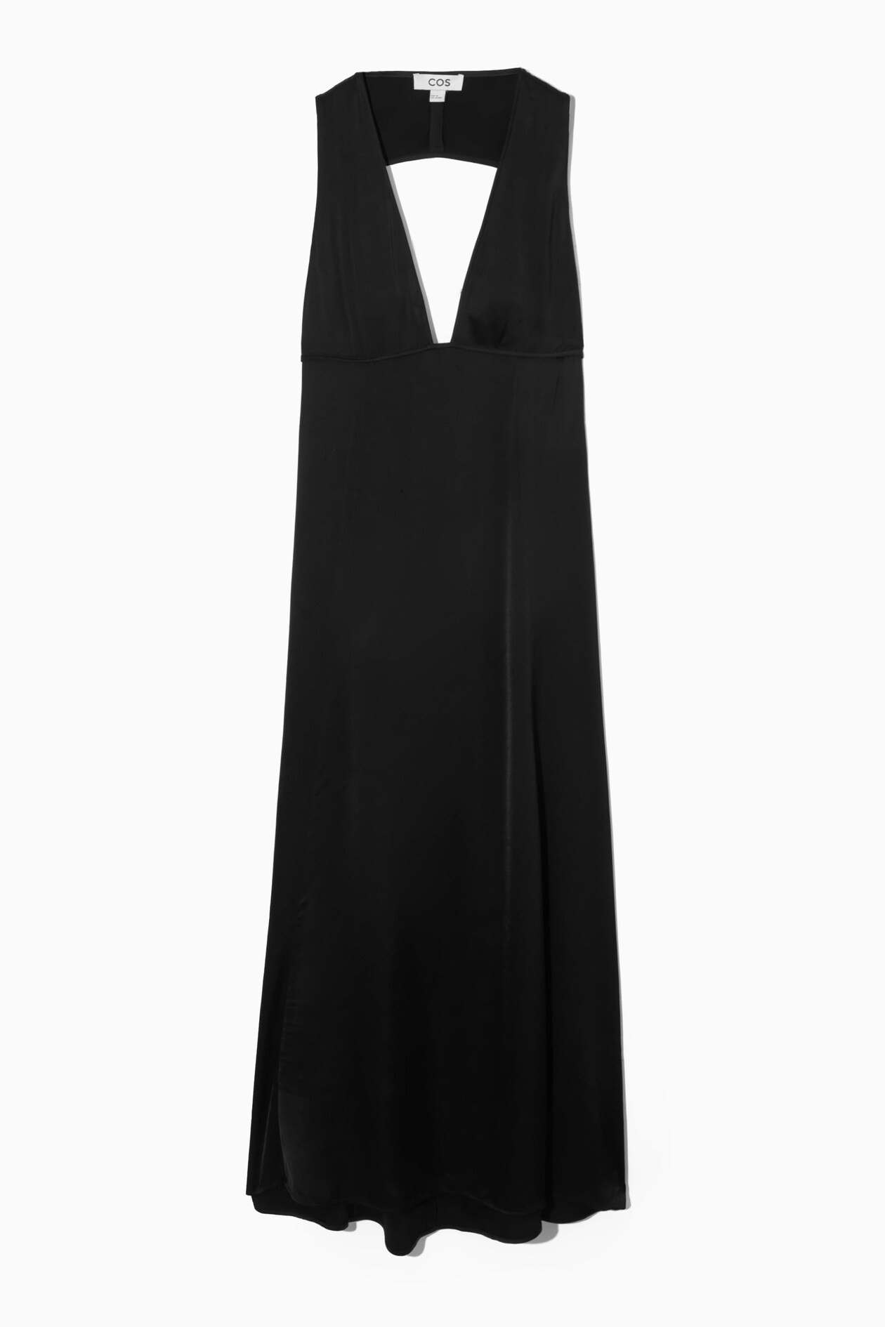 PLUNGE OPEN-BACK MAXI DRESS - BLACK | COS (EU)
