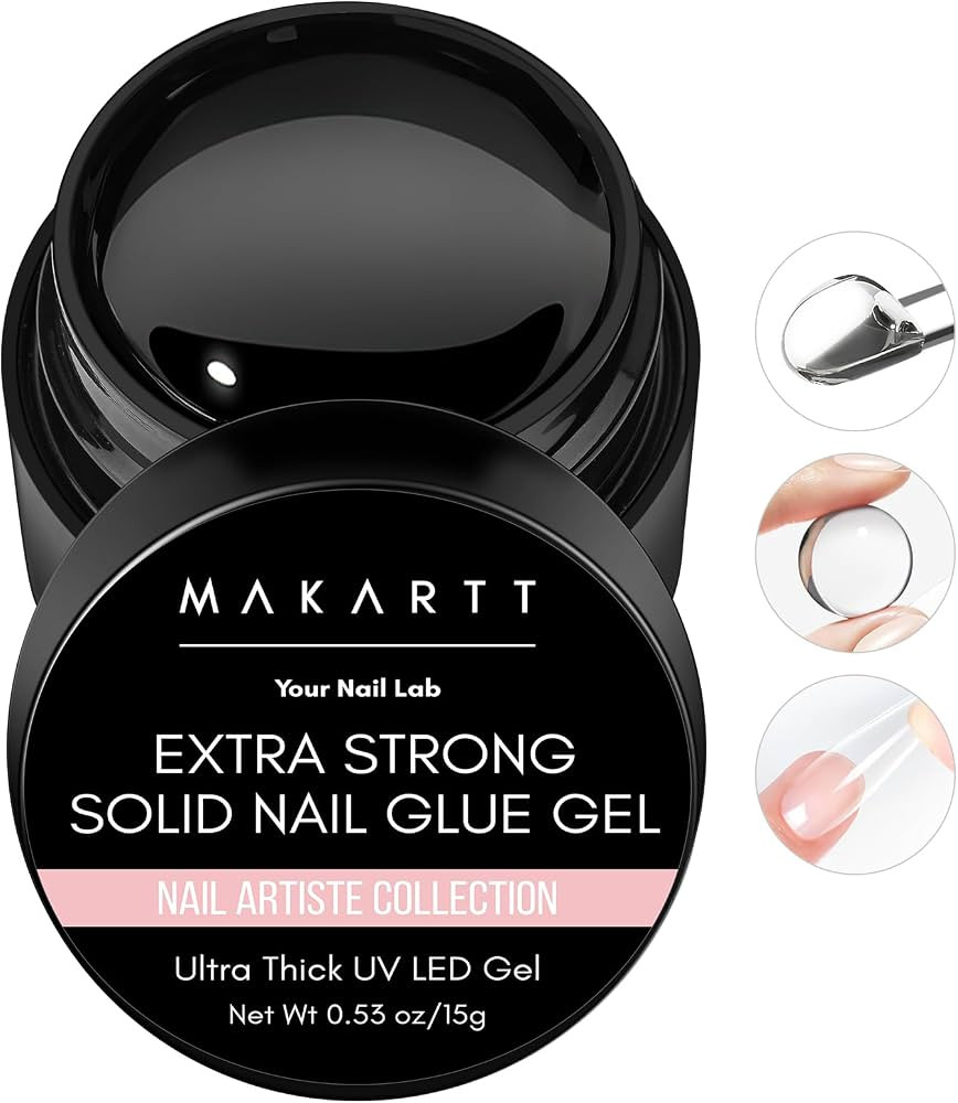 Makartt Solid Nail Glue Gel: Extra Strong Gel Nail Glue for Press On Nails and Nail Tips Long-Las... | Amazon (US)