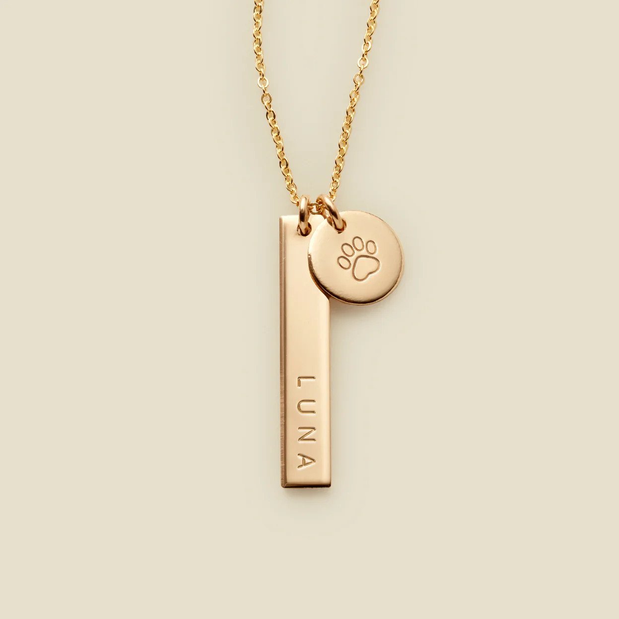 Made By Mary Paw & Co Bar Necklace | Customizable, Hand Stamped | Made By Mary | Made By Mary