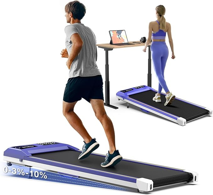 Walking Pad Treadmills Under Desk, Home Treadmill 265/300/320+lbs Capacity, 3%/5%/10%/12% Adjusta... | Amazon (US)